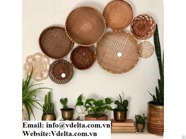 Cheap Woven Round Bamboo Baskets And Trays For Serving Food