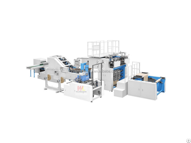 Automutic High Speed Biodegradable Kraft Handle Paper Bag Making Machine