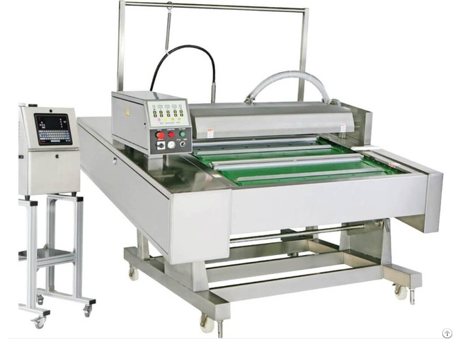 Continuous Belt Type Automatic Vacuum Packaging Machine With Injection Printing System Wecanpak