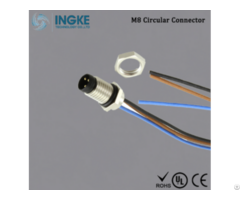 Ingke 2 21720902 M8 Circular Connector Ip67 Panel Mount Sensor Plug