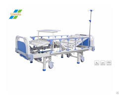 Three Function Manual Height Adjustable Nursing Equipment Medical Furniture Abs Patient Bed
