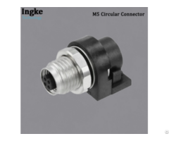 Ingke 853 004 213r001 M5 Circular Connector Ip67 Waterproof Right Angle Sensor Socket