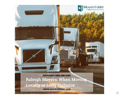 Raleigh Movers When Moving Locally Or Long Distance