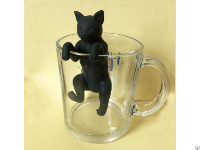 Cute Animal Cat Reusable Silicone Loose Leaf Tea Bags Strainer