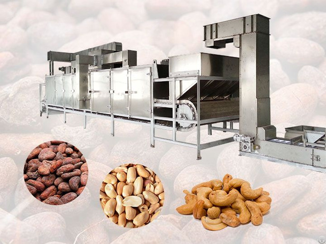 Continuous Peanut Cashewnut Almond Baking Tunnel Oven