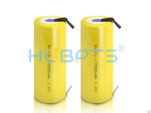 Hubats F Size 7000mah 1 2v Nicd Rechargeable Battery Flat Top With Tabs