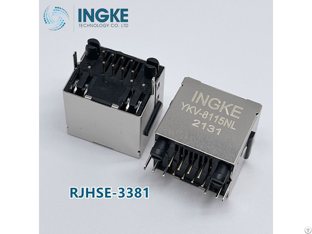 Ykv 8115nl 100% Replace Rjhse 3381 Modular Connector Jack 8p8c Rj 45 Ethernet With Vertical Shield