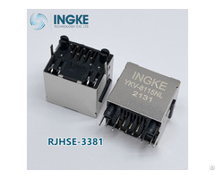 Ykv 8115nl 100% Replace Rjhse 3381 Modular Connector Jack 8p8c Rj 45 Ethernet With Vertical Shield