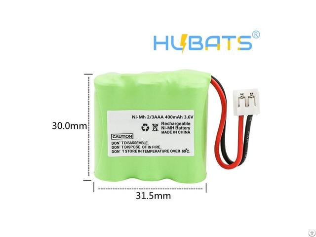 Hubats Cordless Phone Replacement Rechargeable Battery Ni Mh 2 3aaa 400mah 3 6v