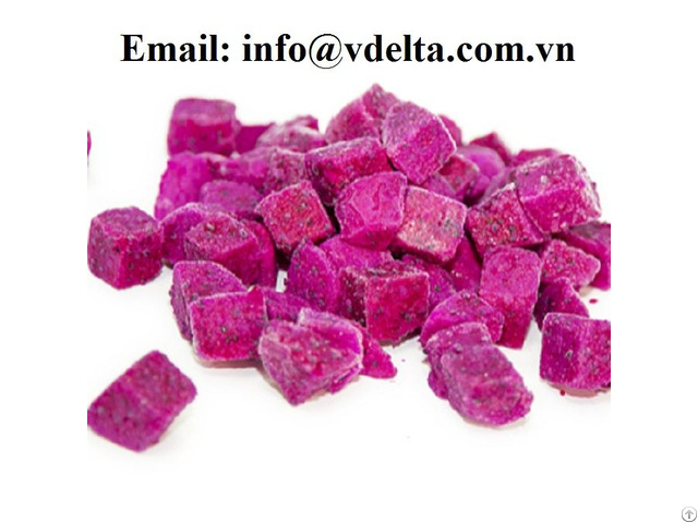 Iqf Frozen Flesh Red And White Dragon Fruit High Quality