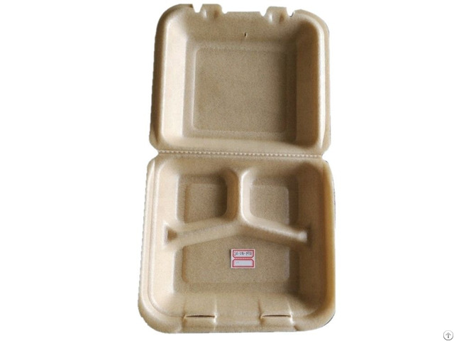 Corn Starch Three Compartment Foam Take Away Food Box