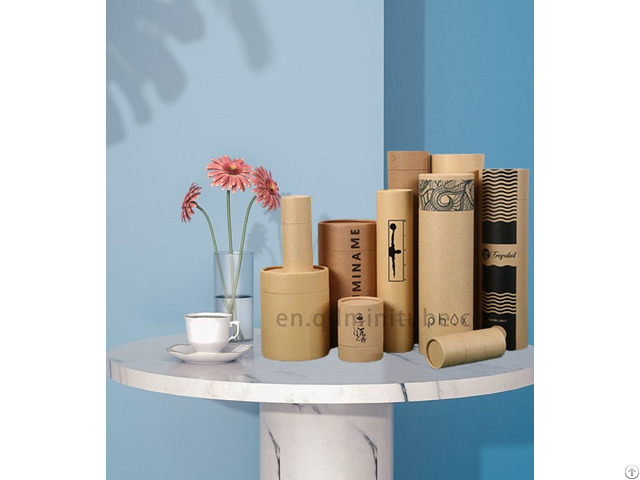 Cosmetic Custom Round Kraft Paper Packaging Cardboard Tube