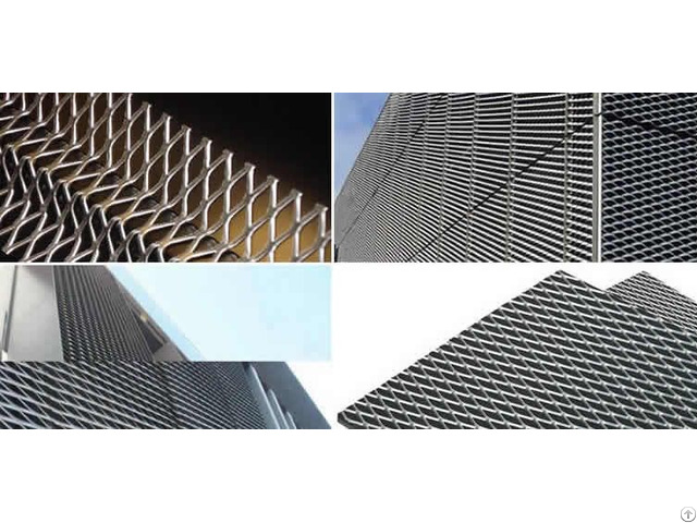 Decorative Expanded Metal Mesh For Architectural Cladding