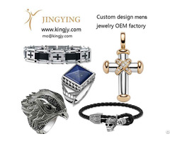 Jewelry Wholesaler Custom Design 925 Sterling Silver White Gold Vermeil Men S Earrings