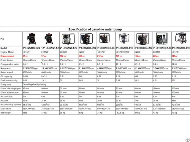 Gasoline Clean Water Pump