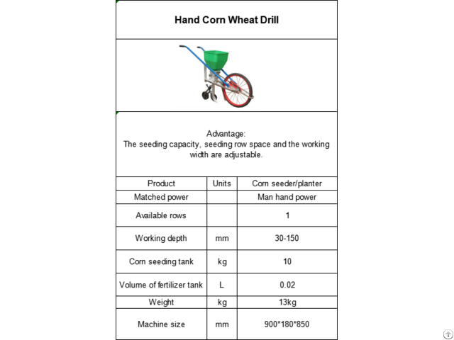 Hand Corn Wheat Drill