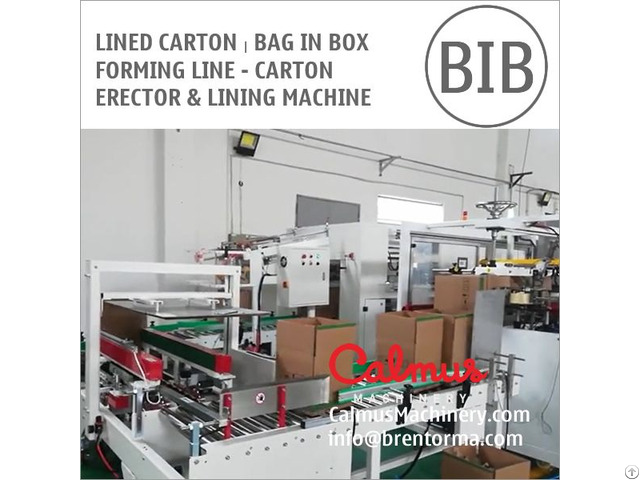 Bag In Box Forming Line Carton Erector And Lining Machine