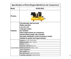 Petrol Engine Belt Driven Air Compressor