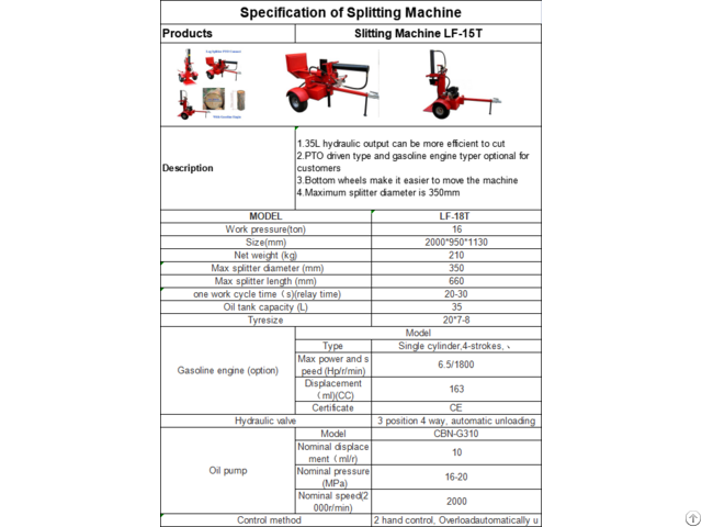 Splitting Machine