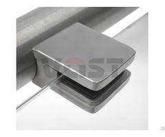 Architectural Hardware Stainless Steel Round Back Square Glass Clamp Clip For Staircase
