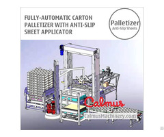 Anti Slip Sheet Applicator Case Palletizing Machine Carton Palletizer