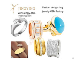 Wholesale Jewelry Factory Custom Made Rose Gold Vermeil 925 Silver Cz Fashion Rings
