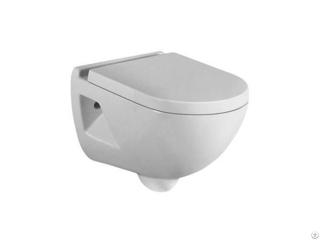 Wall Hung Rimless Sanitary Ware Ceramic Washdown Closet Toilet