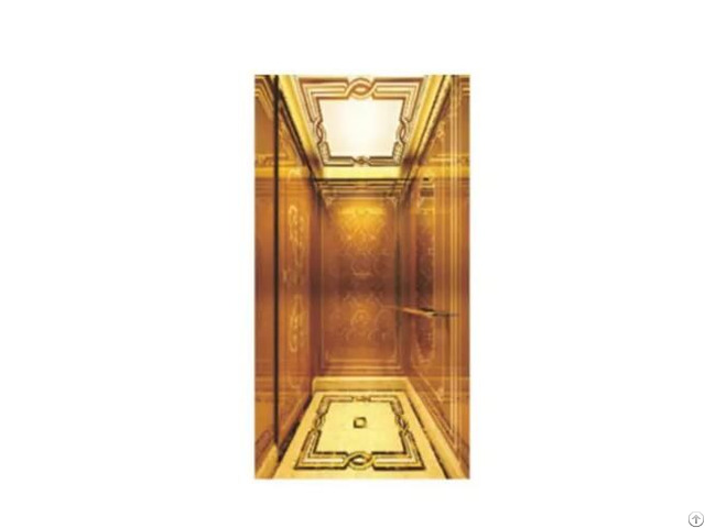 Luxury Golden Hairline Stainless Steel Home Elevator