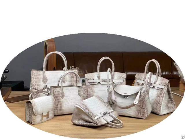 Gradient Himalayan Platinum Imported Nile Crocodile Leather Women S Handbag