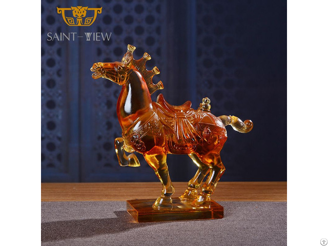 Liuli Factory Directly Selling Tang Dynasty Large Horse Sculpture