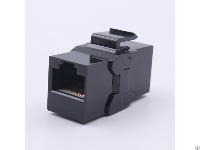 Cat6 Cat6a Rj45 Utp180 Degree Telecom Communication Female Inline Coupler Keystone Jack