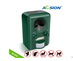 Aosion Outdoor Solar Animal Repeller Pir Motion Ultrasonic Repellent