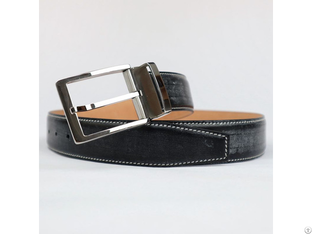 Monisa Stainless Steel Pin Buckle Men Leather Belt