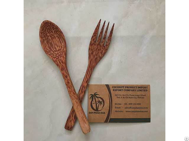 High Quality Natural Coconut Wood Cutlery Set At The Best Price From Vietnam