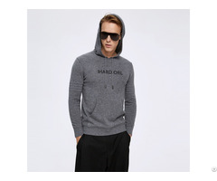 Factory Wholesale Mens 100% Pure Cashmere Hoodies Sweater