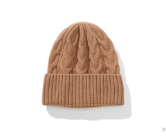 Chunky Cable Knitted 100% Merino Wool Hat