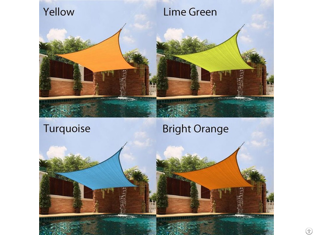 Beige Triangle Waterproof Uv Brock Polyester Cover Garden Shading Sail