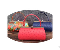 New Ostrich Leather Ladies Handbag Messenger Cheongsam Bag