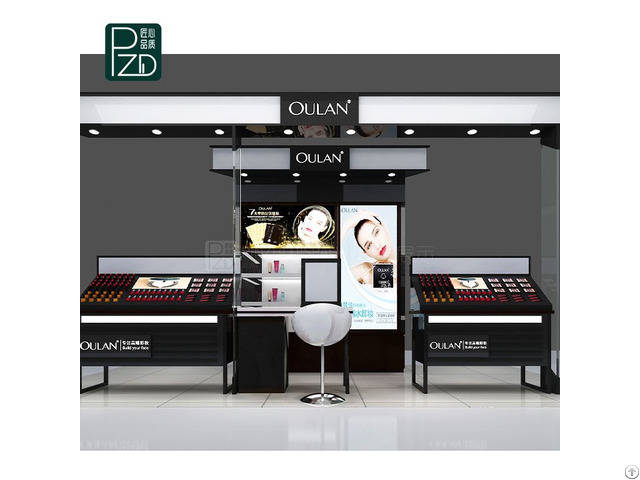 Modern Design Wooden Shopping Mall Cosmetic Kiosk