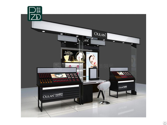 Hot Sale Skin Care Beauty Display Cosmetic Kiosk Design Makeup Store For Shopping Mall