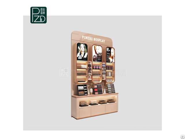 Cosmetic Wall Display Cabinet Glass Shelves