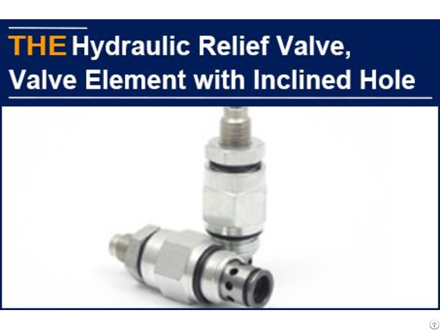 Hydraulic Relief Valve Element With Inclined Hole