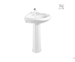 Cupc Certified Asme And Ada Compliant White Ceramic Bathroom Corner Pedestal Sink