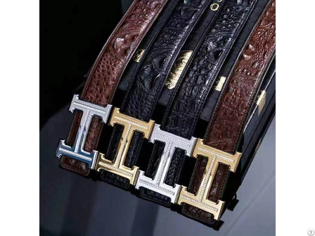 Men S Leather Pin Buckle Genuine Smooth Business Belt