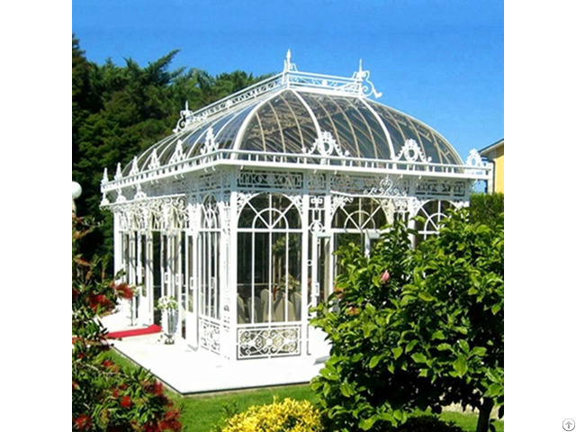 Garden Victorian Wrought Iron Glass Greenhouse