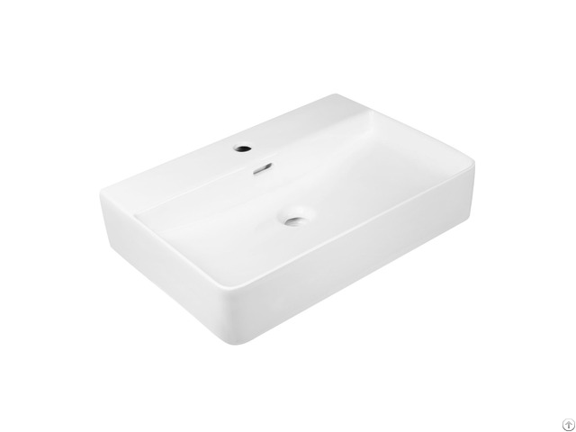 Sanitary Ware White Rectangle Shape Countertop Vessel Sink