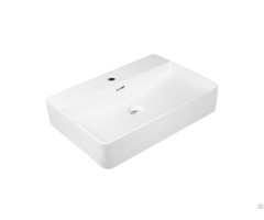 Sanitary Ware White Rectangle Shape Countertop Vessel Sink
