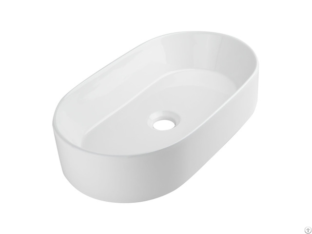 Bathroom Ceramic Glossy White Above Counter Vessel Sink