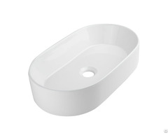 Bathroom Ceramic Glossy White Above Counter Vessel Sink
