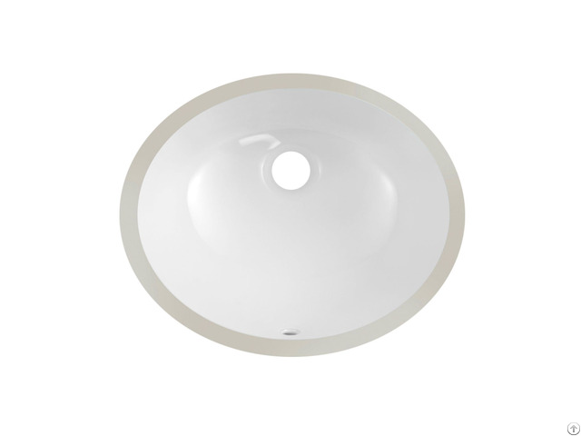 Bathroom Oval Shape No Rimming Porcelain Undermount Under Counter Vanity Sink